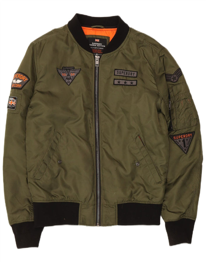 Giubbotto bomber militare da uomo Superdry UK 38 nylon kaki medio