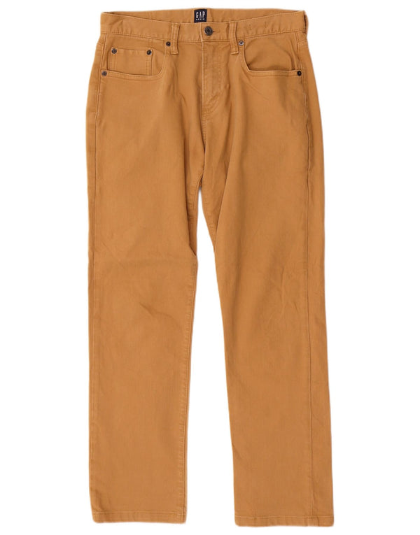Gap Mens Straight Casual Trousers W28 L29 Beige Cotton