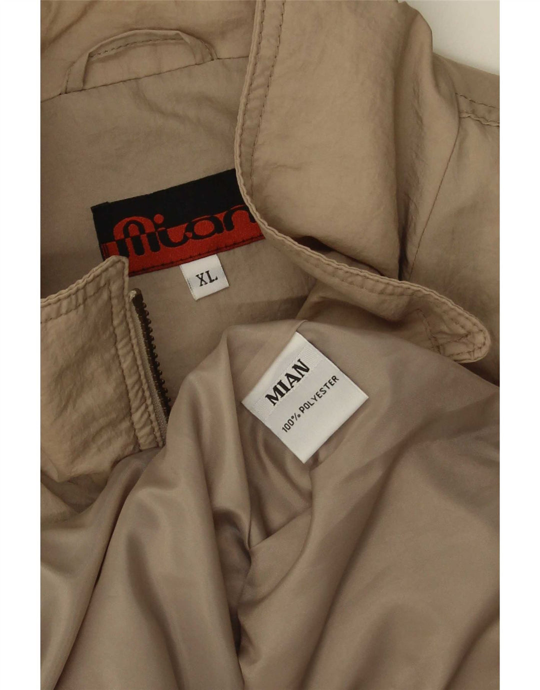 Vintage bomberjakke til mænd UK 42 XL Beige Polyester