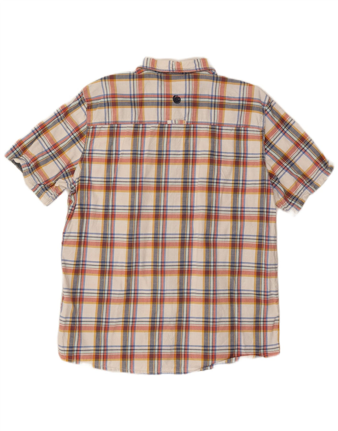 FAT FACE Mens Classic Fit Short Sleeve Shirt Large Multicoloured Check