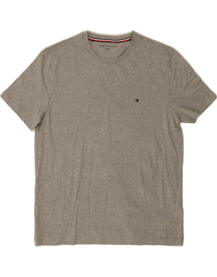 TOMMY HILFIGER Mens T-Shirt Top Medium Grey Cotton Vintage Tommy Hilfiger and Second-Hand Tommy Hilfiger from Messina Hembry 