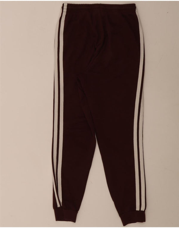 Adidas Mens Graphic Tracksuit Trousers Joggers Small Burgundy Cotton