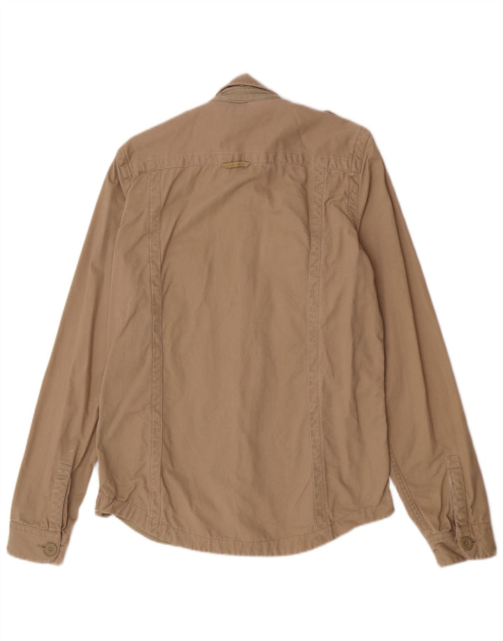 Superdry Mens Military Shirt Large Beige Cotton
