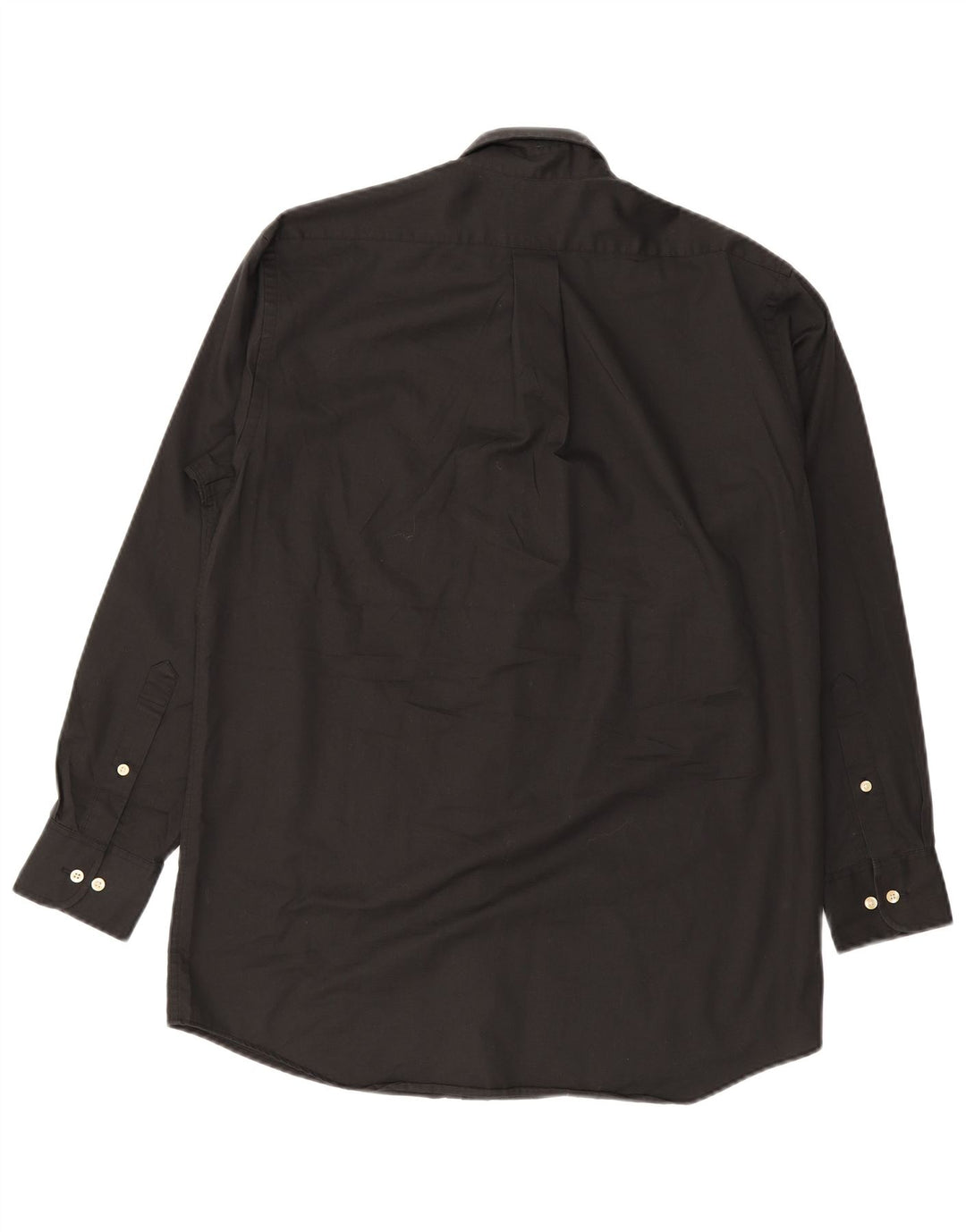Chaps Mens Shirt Size 15 1/2 Medium Black Cotton