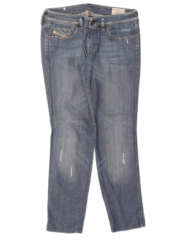 Diesel Damen Lhela Distressed Slim Jeans W29 L28 Blaue Baumwolle