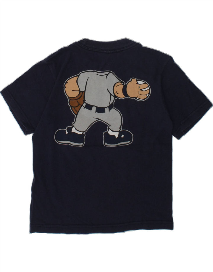 MAJESTIC Boys Graphic T-Shirt Top 7-8 Years Large Navy Blue Cotton | Vintage Majestic | Thrift | Second-Hand Majestic | Used Clothing | Messina Hembry 