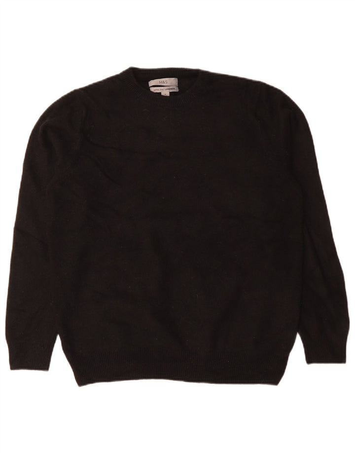 Marks & Spencer Womens Crew Neck Jumper Sweater UK 12 Medium Black