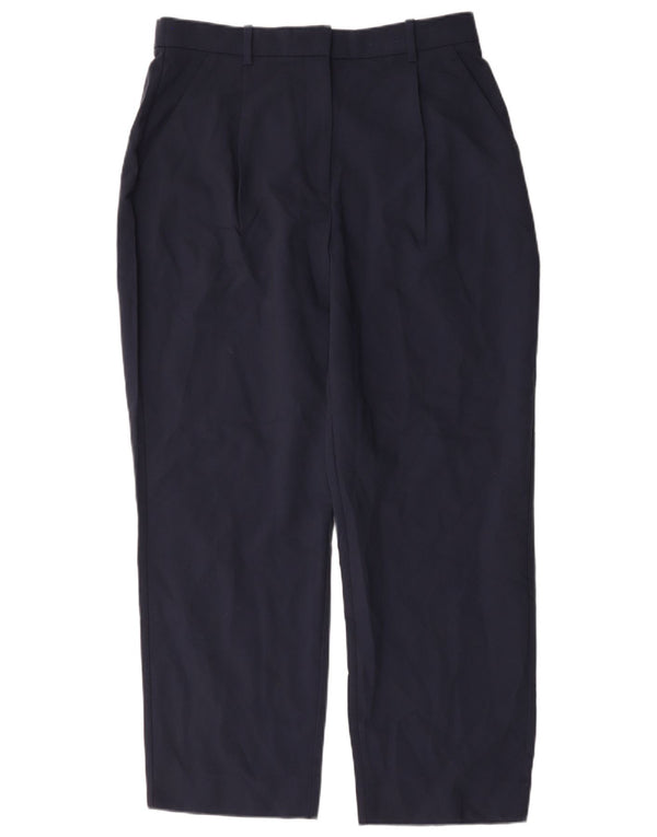 Pantaloni chino dritti da donna Abercrombie & Fitch W32 L30 Blu Navy