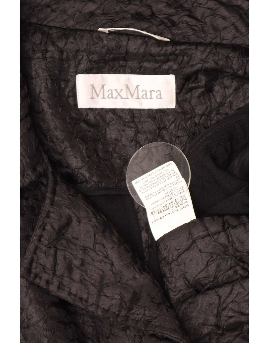 Giacca blazer aperta corta da donna Max Mara UK 12 poliestere nero medio