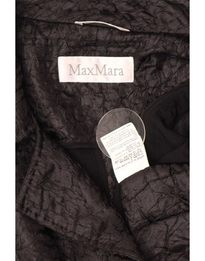 Giacca blazer aperta corta da donna Max Mara UK 12 poliestere nero medio