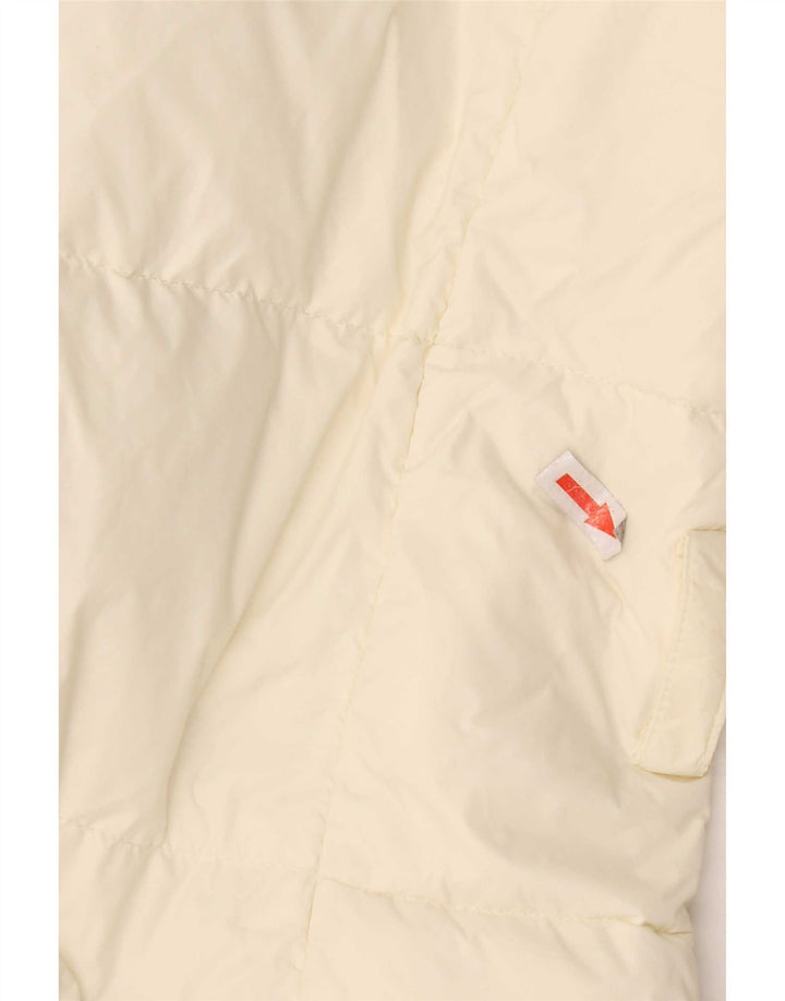 Ralph Lauren Manteau rembourré pour femme UK 14 Medium Off White Nylon
