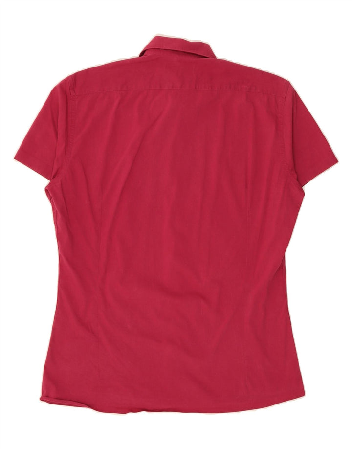 DKNY Mens Short Sleeve Shirt Size 15 1/2 Medium Red Vintage Dkny and Second-Hand Dkny from Messina Hembry 