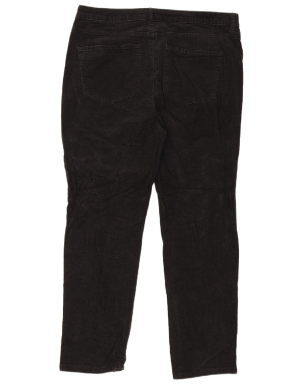 Marks & Spencer Damen Gerade Cordhose UK 18 XL W36 L27 Schwarz