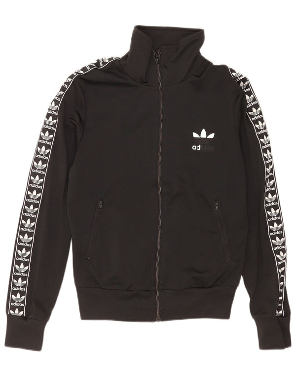 Adidas Dame Grafisk Træningsdragt Top Jacket UK 10 Small Black Sports