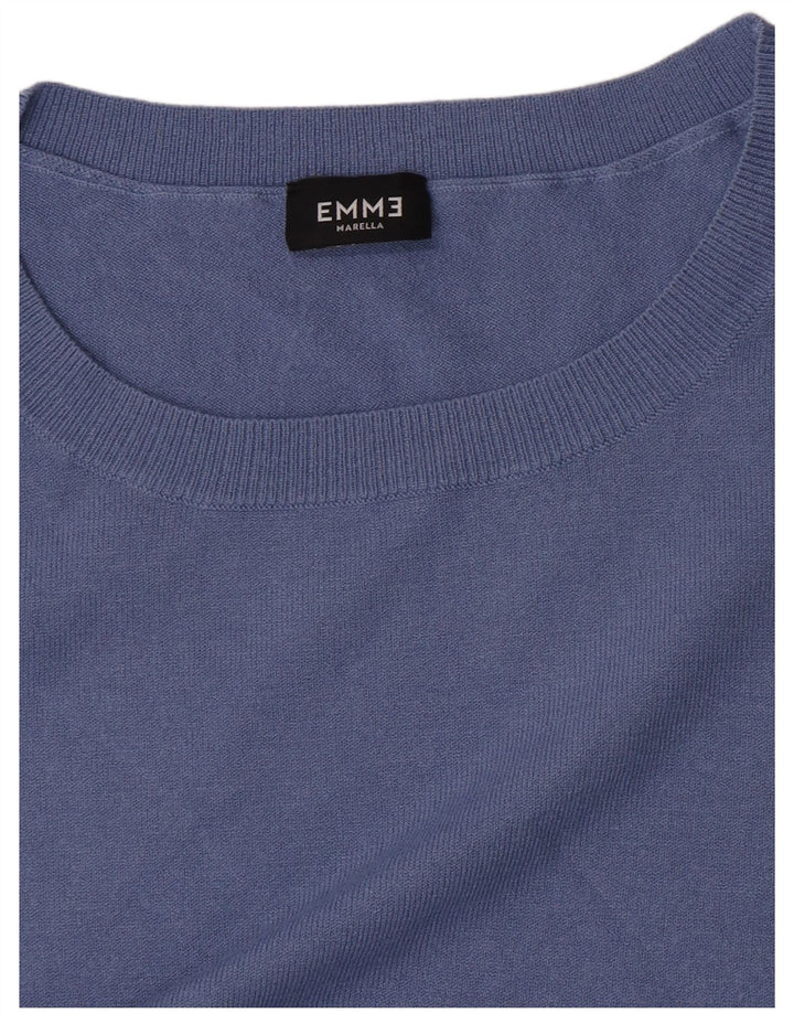 Marella Dame EMME Bluse Top UK 10 Lille Blå