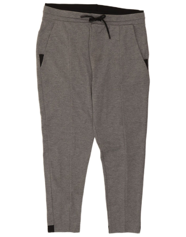 Calça de treino feminina Zara UK 18 XL cinza colorblock poliéster