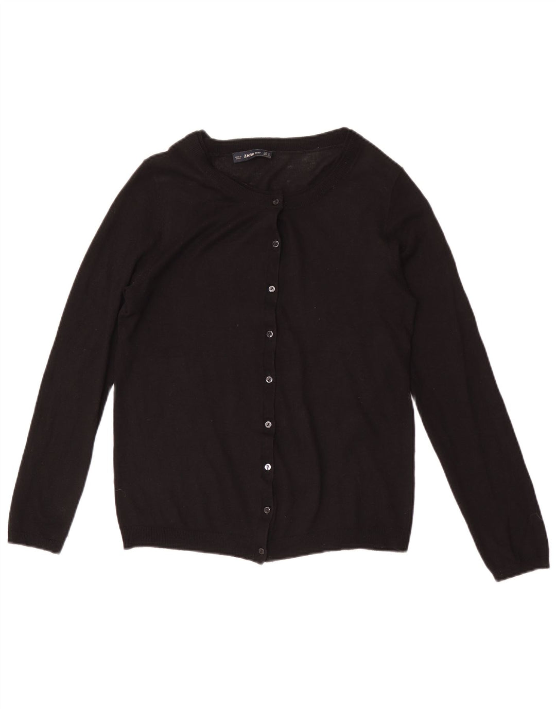 Zara Womens Cardigan Sweater UK 12 Medium Black
