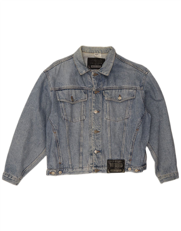Outsider Mens Denim Jacket UK 40 Large Blue Cotton