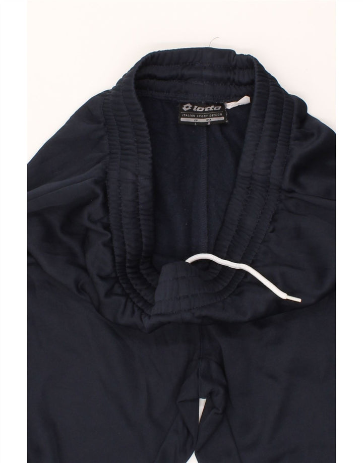LOTTO Womens Tracksuit Trousers Joggers UK 12 Medium  Navy Blue Polyester Vintage Lotto and Second-Hand Lotto from Messina Hembry 