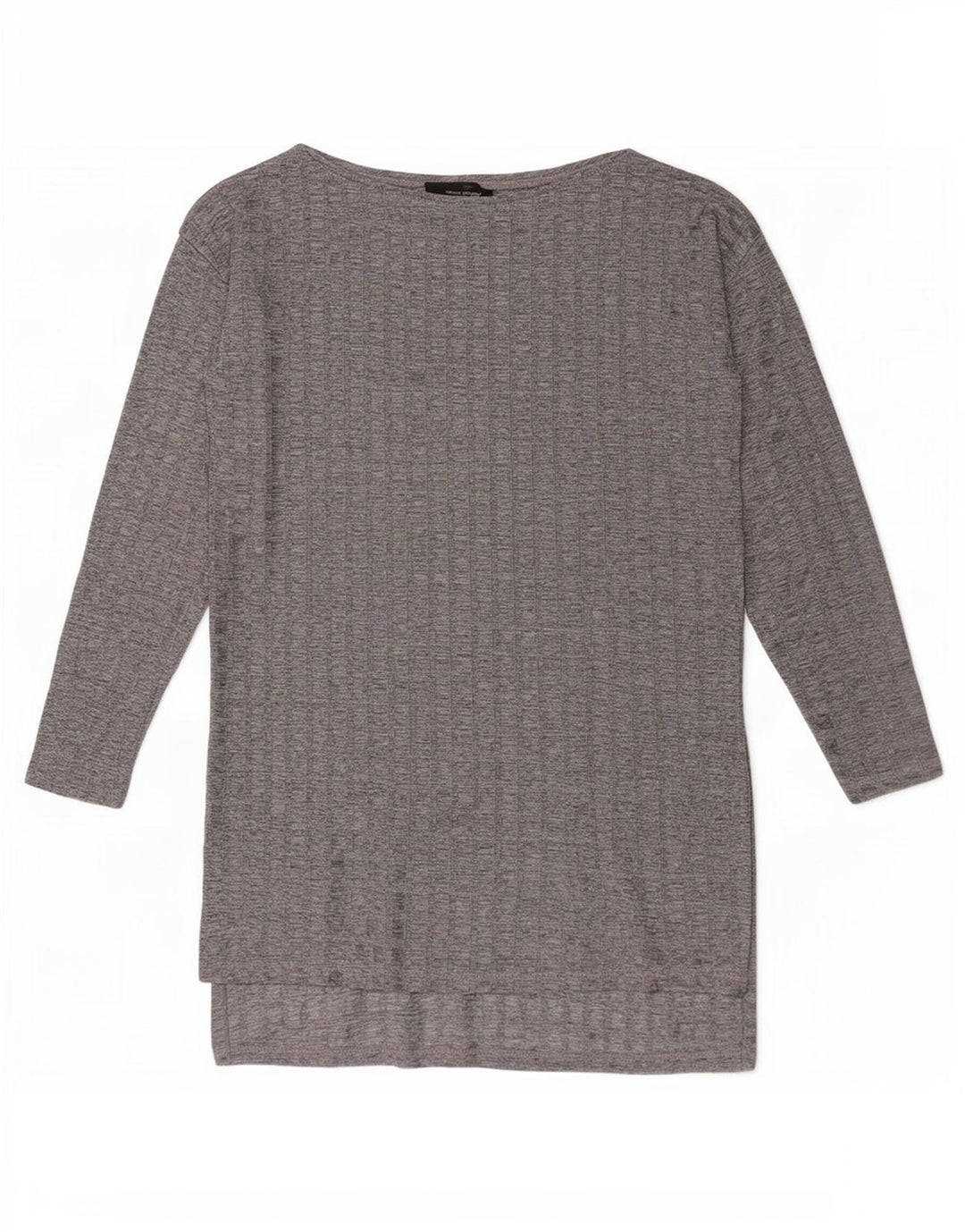 Zara Womens Long Sleeve Tunic Top UK 10 Small Grey Check