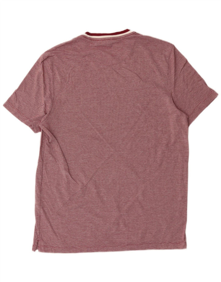 MICHAEL KORS Mens T-Shirt Top Medium Maroon Check