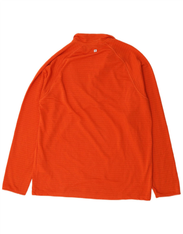 Mountain Warehouse Mens Pullover Tracksuit Top Large Orange Striped