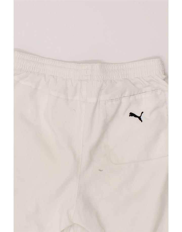 PUMA Boys Graphic Sport Shorts 13-14 Years White Polyester Vintage Puma and Second-Hand Puma from Messina Hembry 