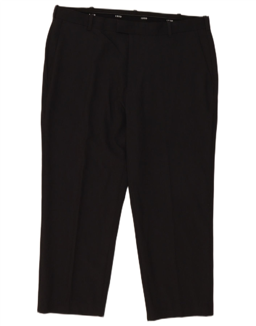 Izod Mens Crop Straight Suit Trousers W36 L25 Grey Polyester
