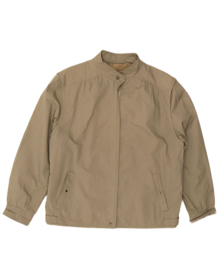 VALMELINE Womens Sportiv Bomber Jacket EU 42 Large Beige Polyester