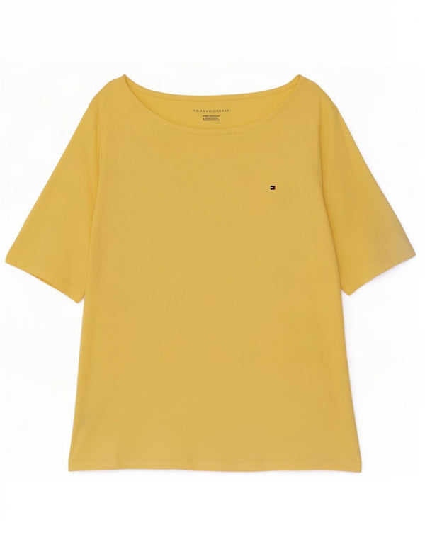 Tommy Hilfiger Camiseta Mujer Top UK 18 XL Algodón Amarillo