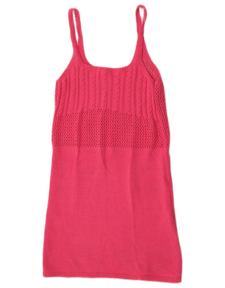 Zara Womens Knit Sundress UK 12 Medium Pink Polyester
