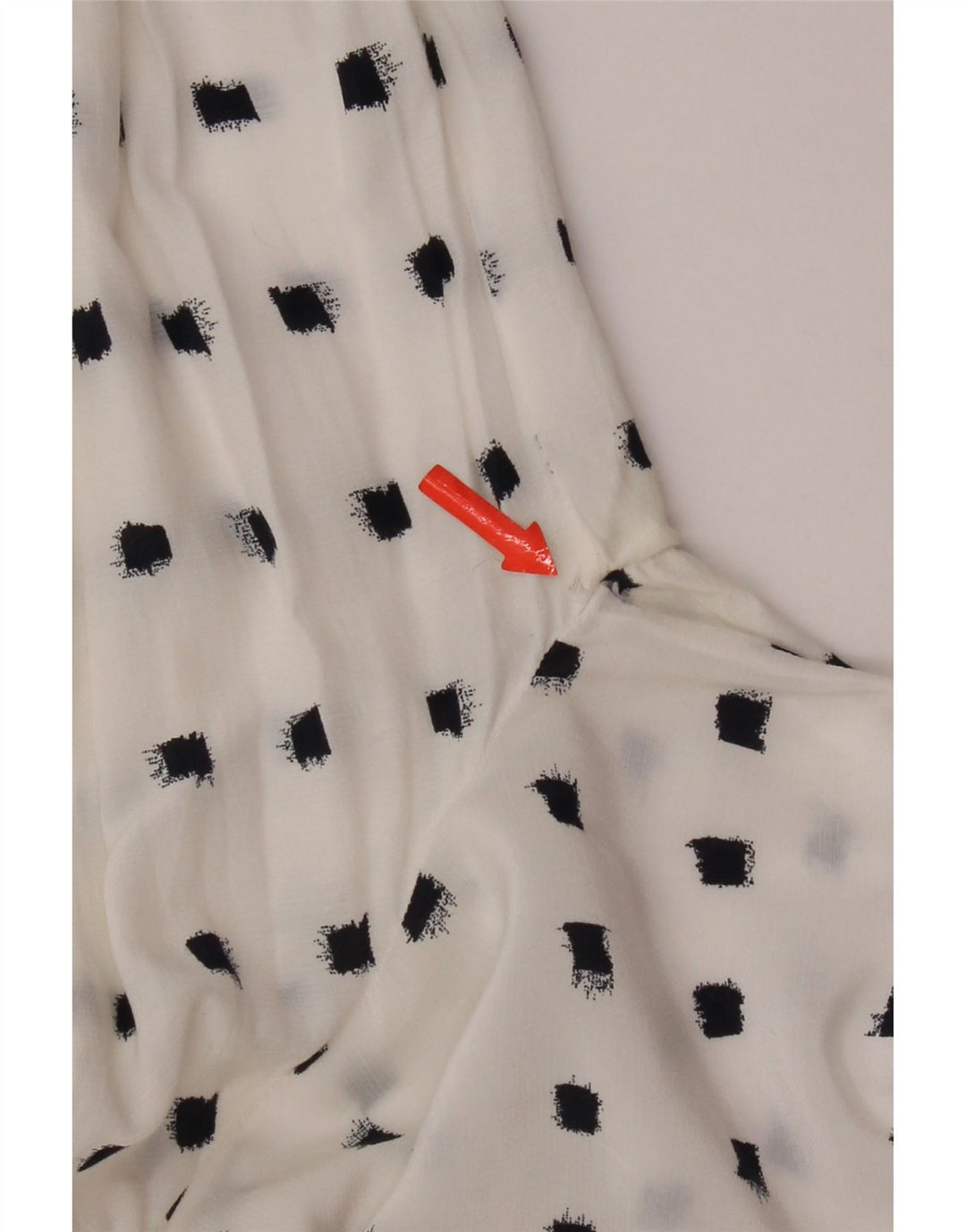 Massimo Dutti Womens Long Sleeve Blouse Top EU 36 XS White Spotted