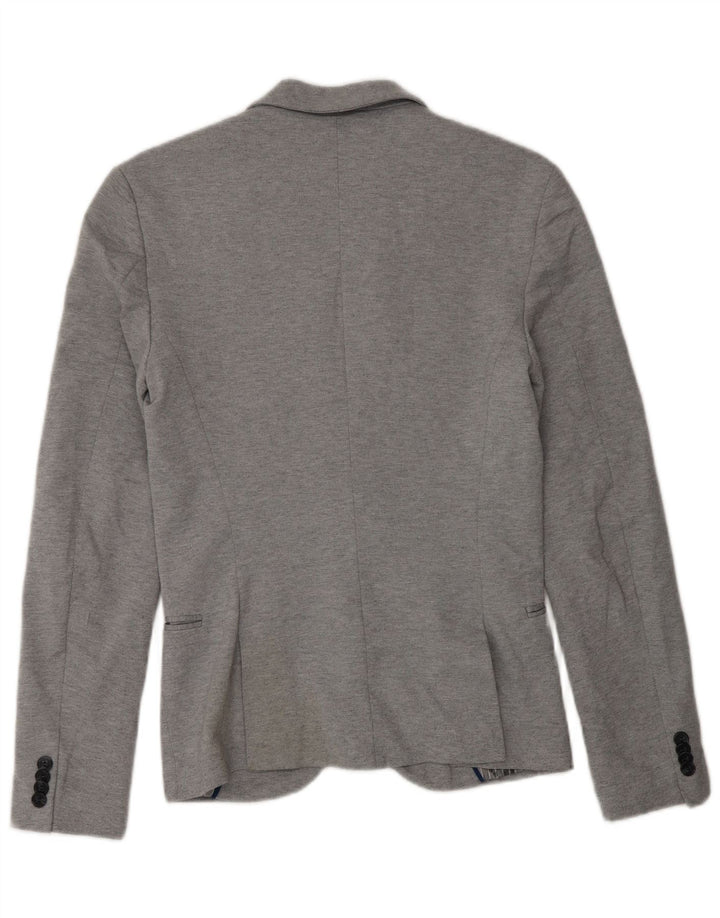 Zara Herre 1 Knap Blazer Jacket UK 36 Small Grå