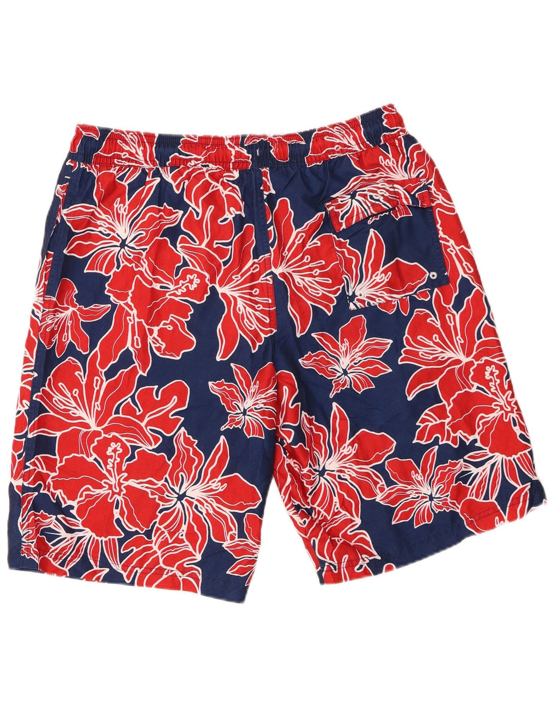 Marks & Spencer Mens Swimming Shorts Medium  Navy Blue Floral Polyester