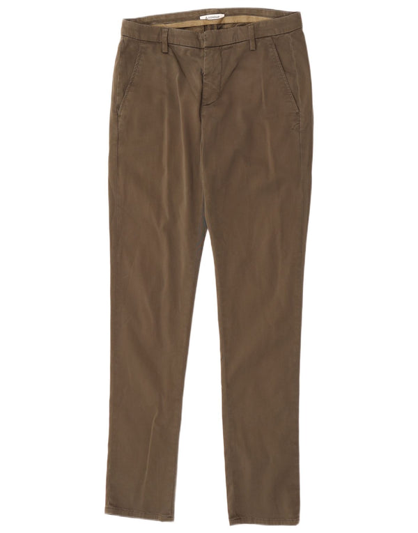 Dondup Pantalon Chino Slim Homme W33 L33 Kaki Coton