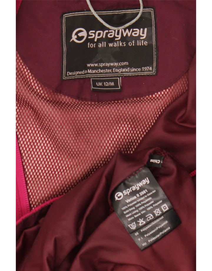 Giacca antipioggia con cappuccio da donna Sprayway UK 12 Poliestere rosa medio