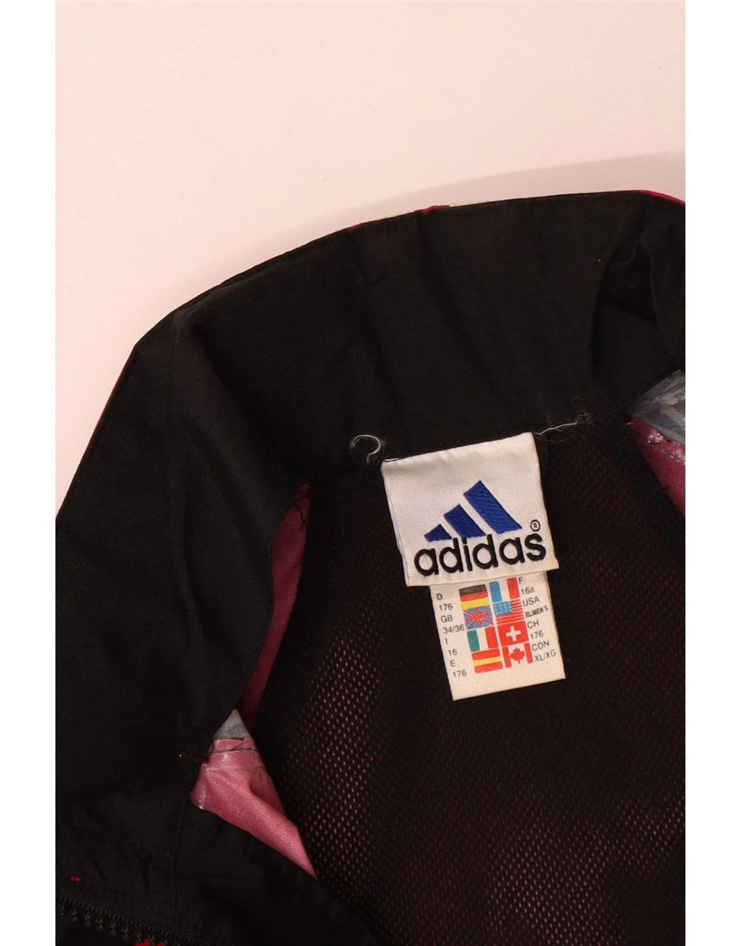 Adidas Boys Rain Jacket 15-16 Years Black Colourblock Polyamide