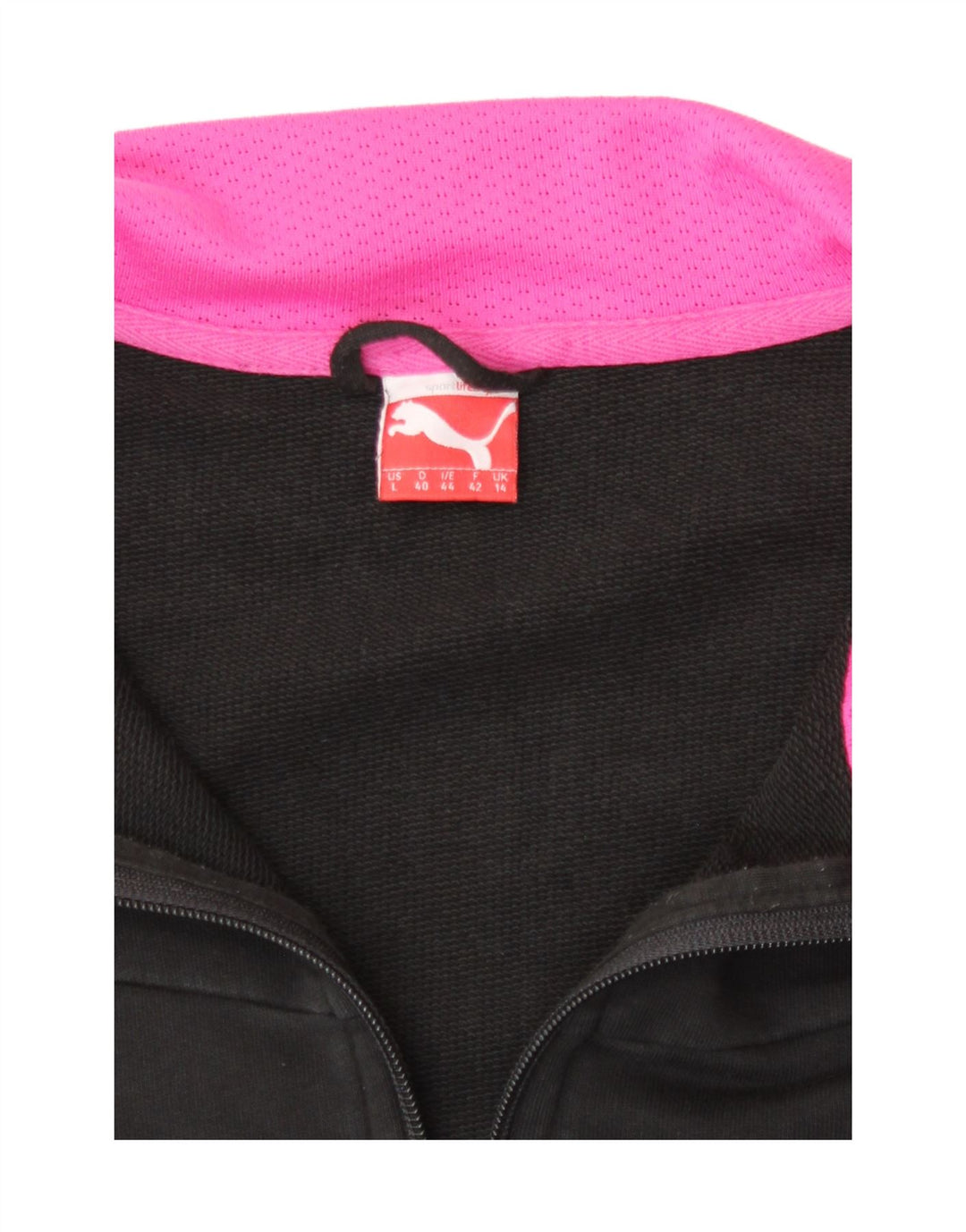 Puma Veste de survêtement graphique pour femme UK 14 Medium Noir