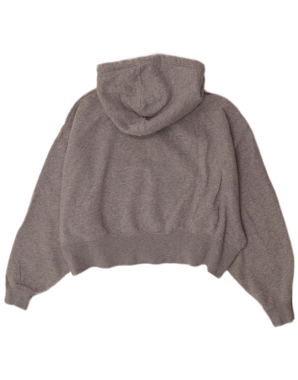 Nike Damen Relaxed Fit Zip Hoodie Pullover UK 10 Small Grau Baumwolle Sport