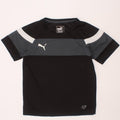 PUMA Boys T-Shirt Top 9-10 Years Medium Black Colourblock Vintage Puma and Second-Hand Puma from Messina Hembry 
