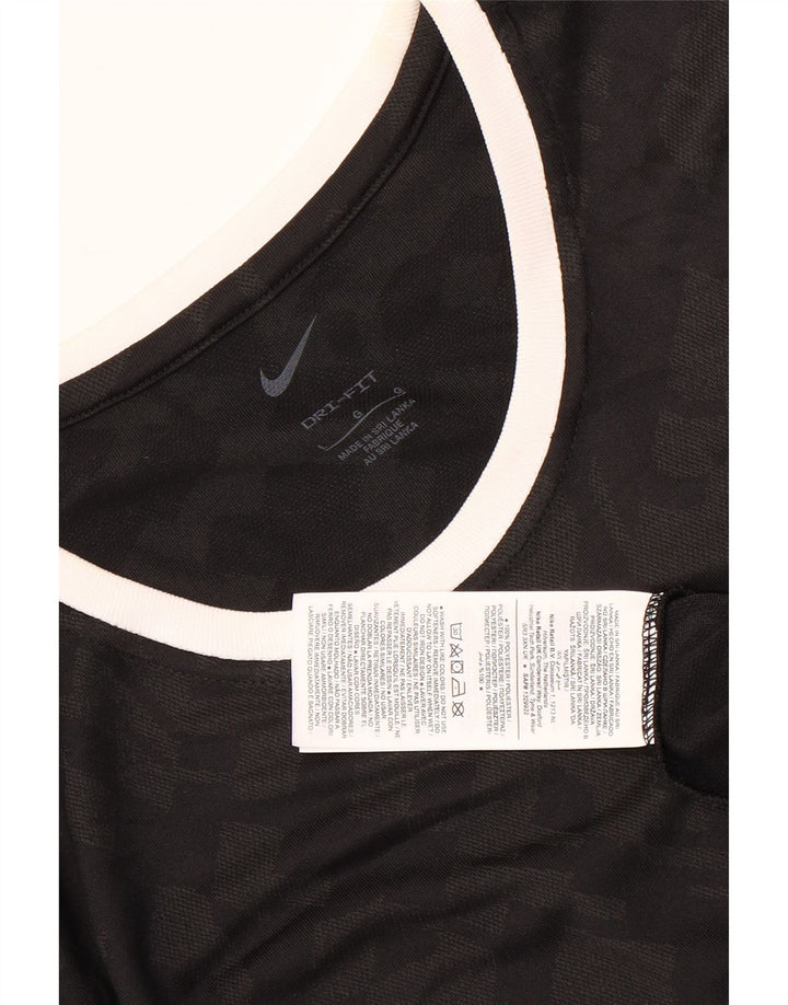 Nike Mens Dri Fit T-Shirt Top Large Black Camouflage Polyester