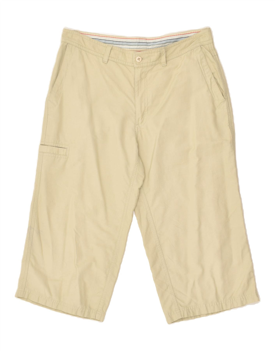 MOUNTAIN EQUIPMENT Womens Capri Trousers W34 L19  Beige Cotton | Vintage Mountain Equipment | Thrift | Second-Hand Mountain Equipment | Used Clothing | Messina Hembry 