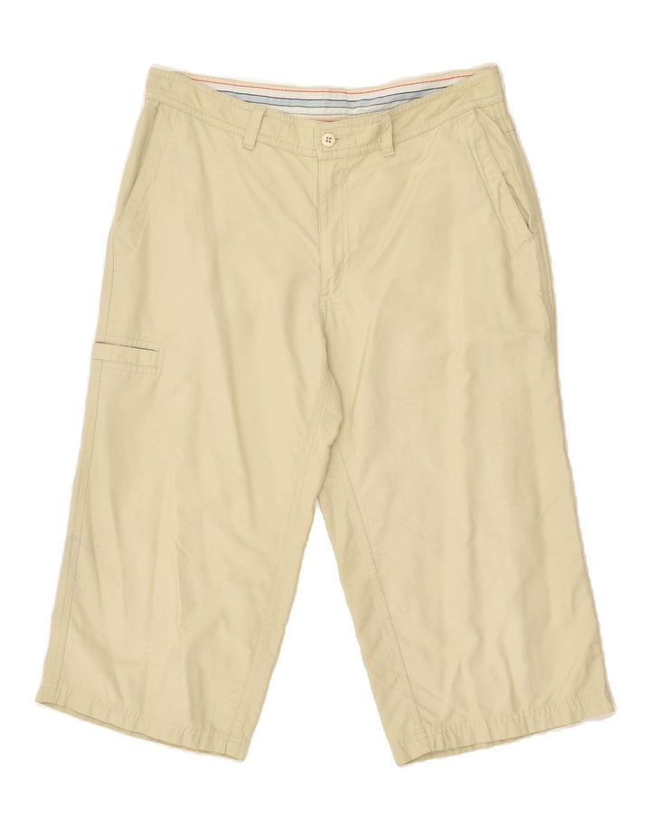 MOUNTAIN EQUIPMENT Womens Capri Trousers W34 L19  Beige Cotton | Vintage Mountain Equipment | Thrift | Second-Hand Mountain Equipment | Used Clothing | Messina Hembry 