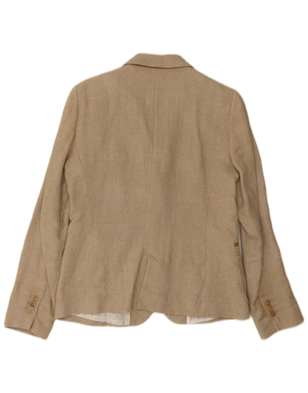 Massimo Dutti Womens 2 Button Blazer Jacket EU 42 Large Beige