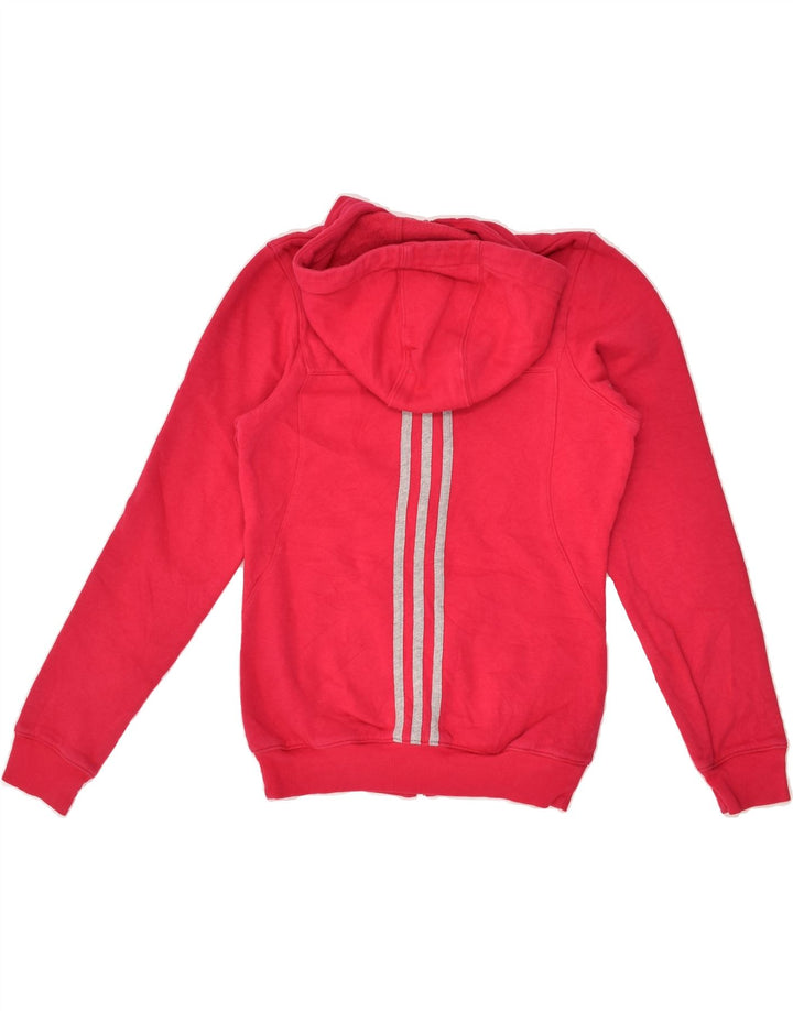 ADIDAS Womens Zip Hoodie Sweater UK 6 XS Pink Cotton | Vintage Adidas | Thrift | Second-Hand Adidas | Used Clothing | Messina Hembry 