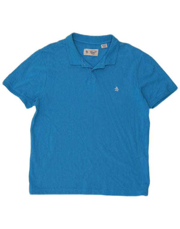 Camisa polo masculina Penguin XL algodão azul