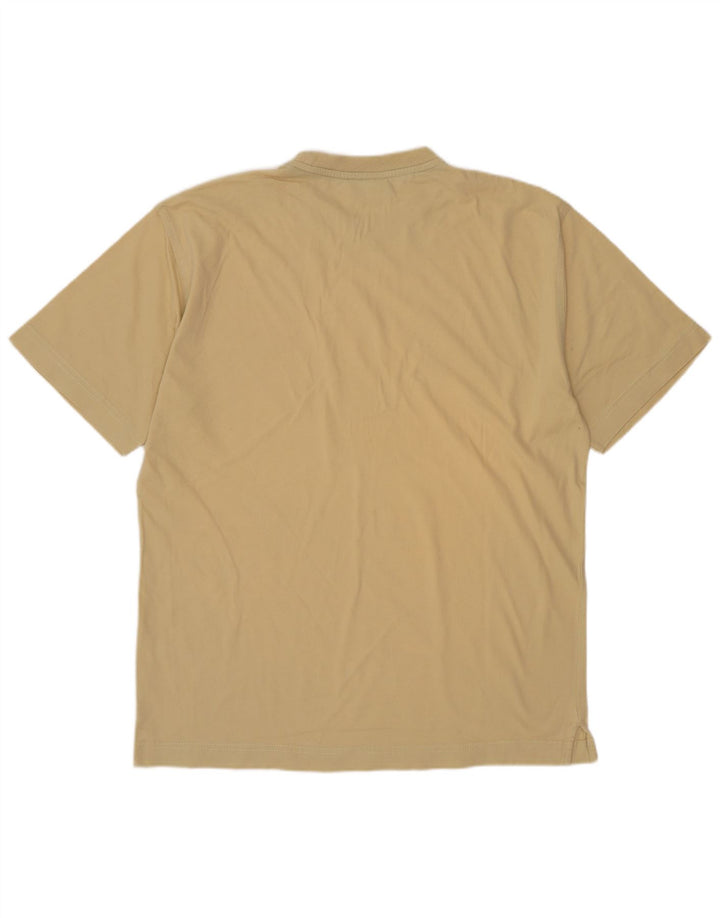 Asics Mens T-Shirt Top Medium Yellow Cotton