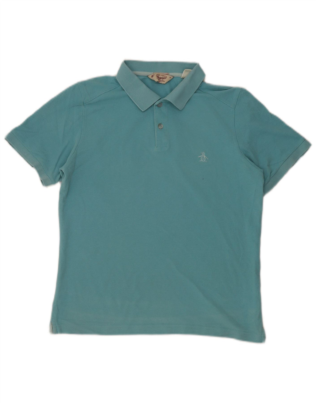 PENGUIN Mens Polo Shirt Medium Turquoise