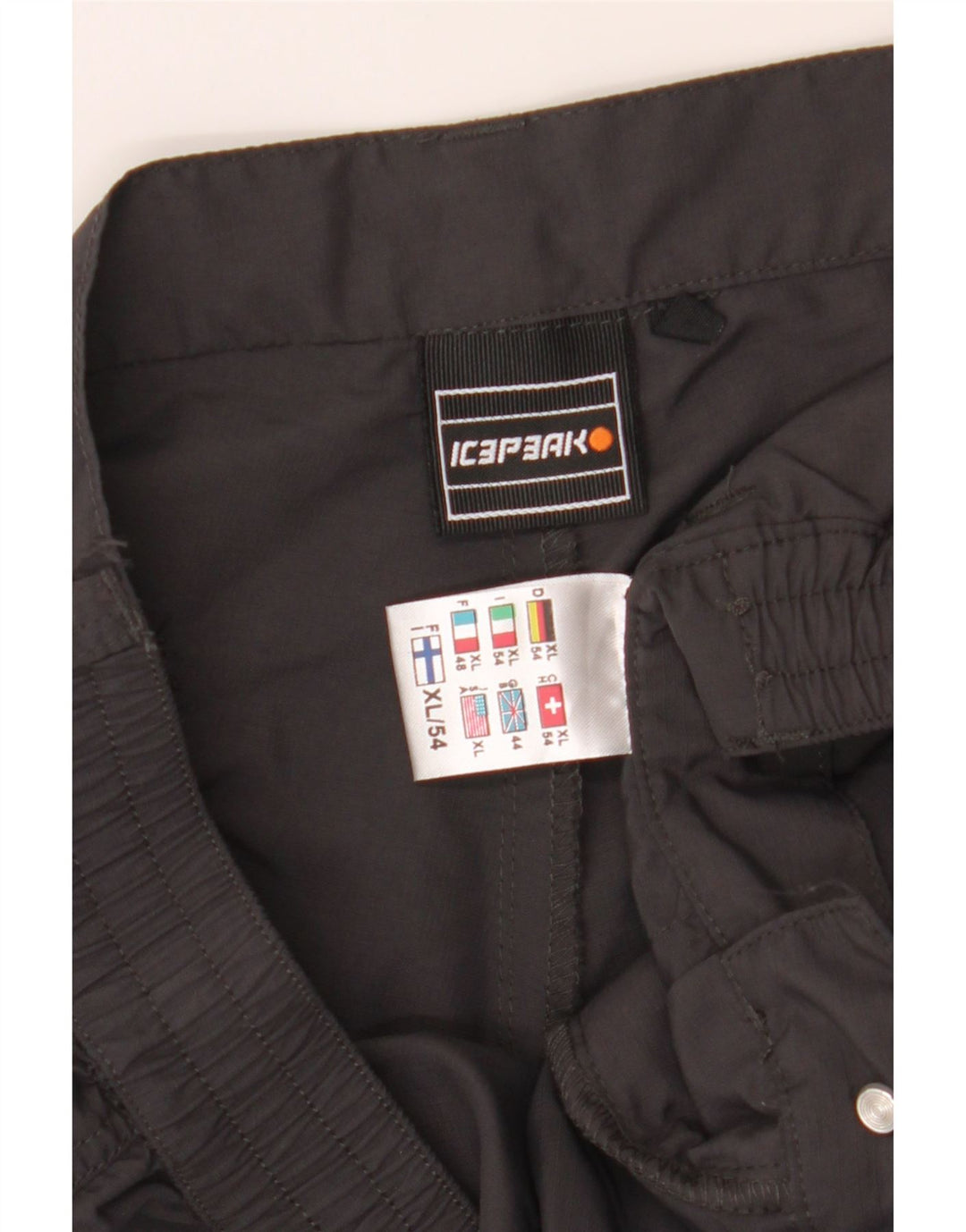 ICEPEAK Mens Cargo Shorts XL W36  Grey Polyamide Vintage Icepeak and Second-Hand Icepeak from Messina Hembry 