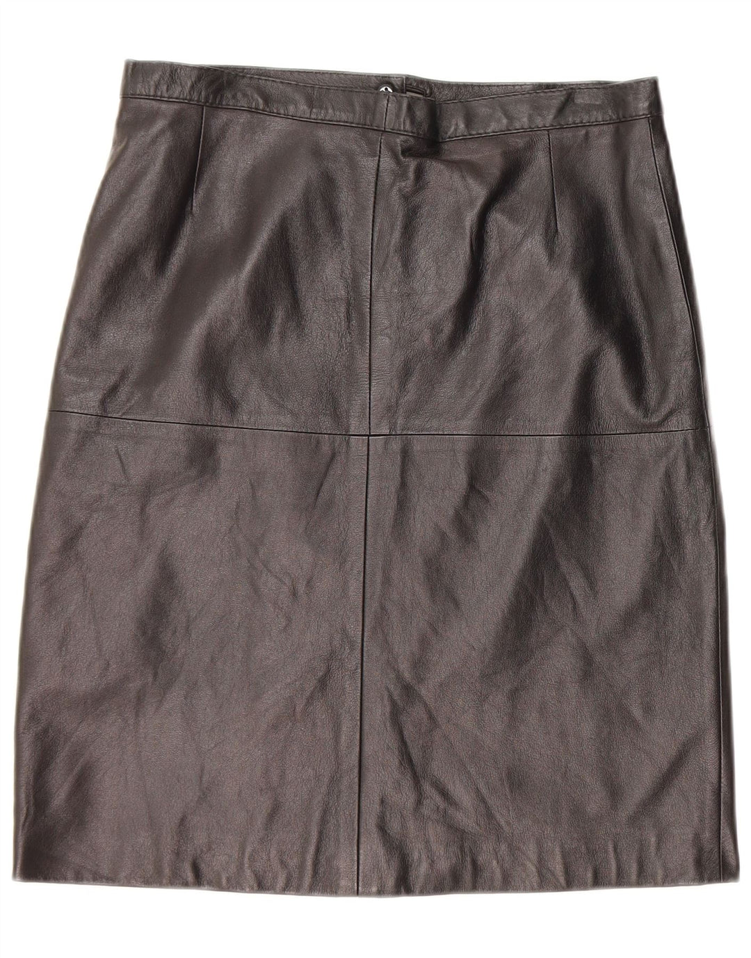 Vintage Womens Leather Skirt W30 Medium Black Leather